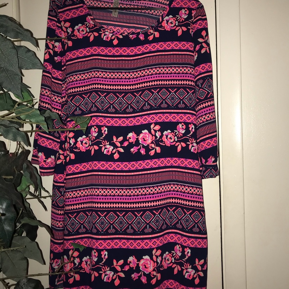 Pink print dress or tunic